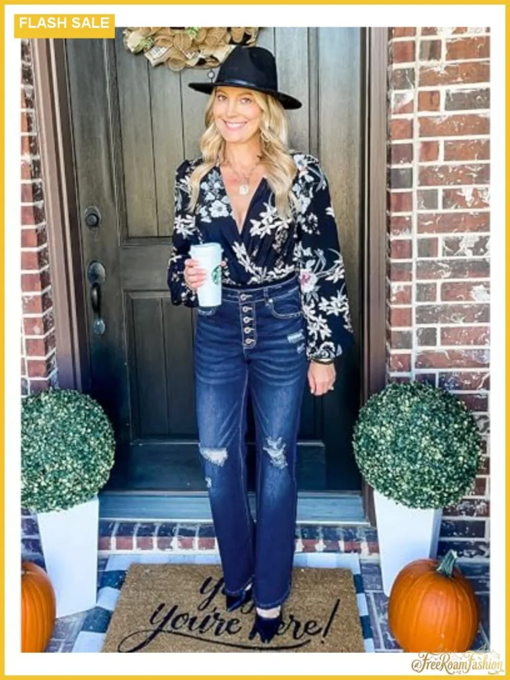 Women High Waisted Ripped Flare Jeans Y2K Distressed Bell Bottom Wide Leg